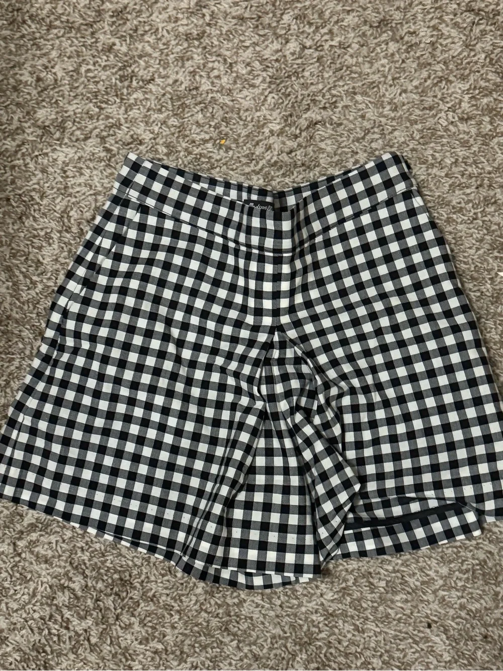 Madewell Black & White Gingham Pleated Skort - Picture 4 of 6